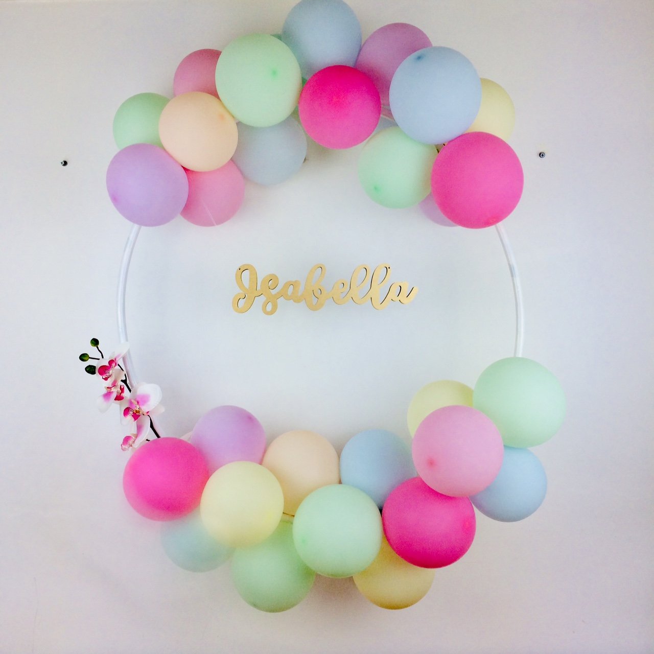 Bespoke Balloon Hoop Name Decoration Kit I Bespoke Birthday Decorations I My Dream Party Shop I UK