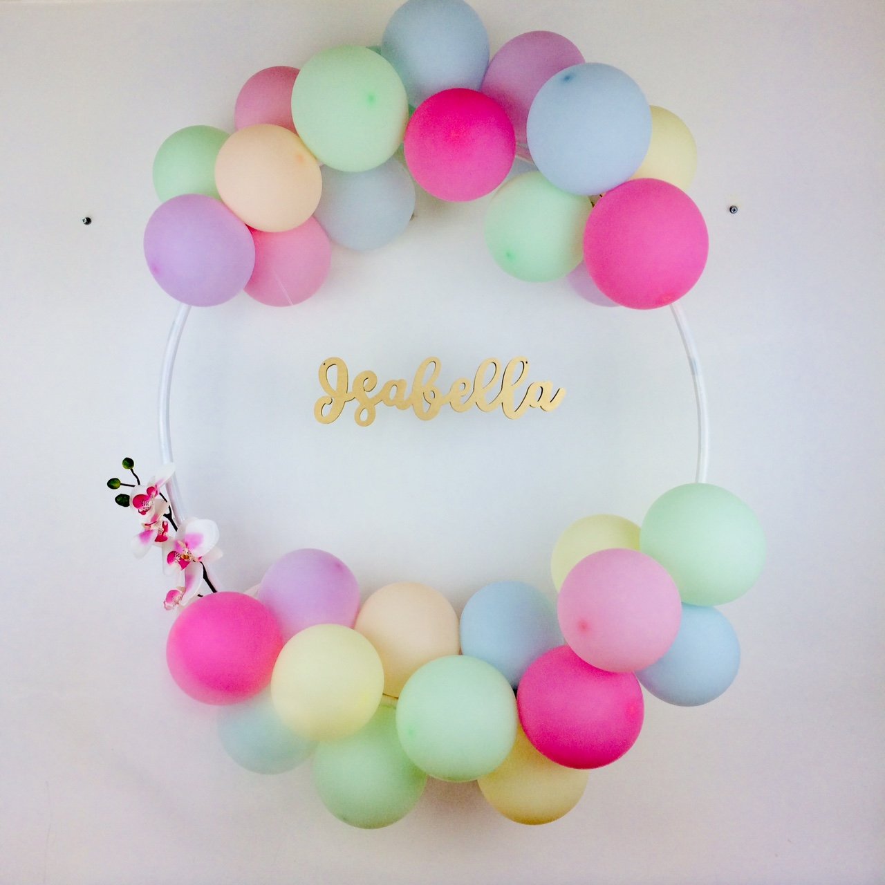 Bespoke Balloon Hoop Name Decoration Kit I Bespoke Birthday Decorations I My Dream Party Shop I UK