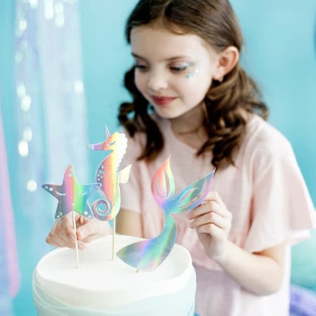 Iridescent Mermaid Cake Toppers I Mermaid Party Accessories I UK
