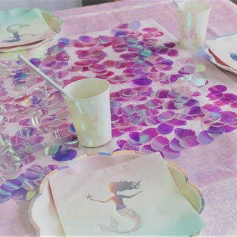 Iridescent Pink Large Sequin Table Runner I Mermaid Party Decorations I My Dream Party Shop UK