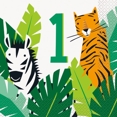 Animal Safari First Birthday Napkins I Jungle Party Decorations I My Dream Party Shop UK