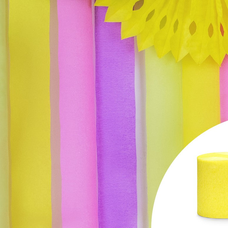 Yellow Crepe Streamer Decoration I My Dream Party Shop I UK