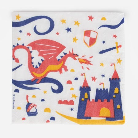 Knights and Dragons Napkins I Knights Party Supplies I My Dream Party Shop UK