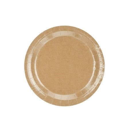 Large Brown Round Kraft Plates I Rustic Party Tableware I My Dream Party Shop UK