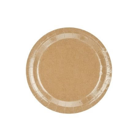 Large Brown Round Kraft Plates I Rustic Party Tableware I My Dream Party Shop UK