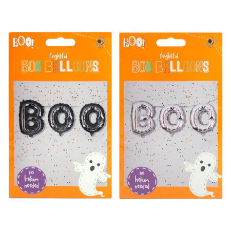 Silver Halloween Boo Balloons I Halloween Party I My Dream Party Shop I UK