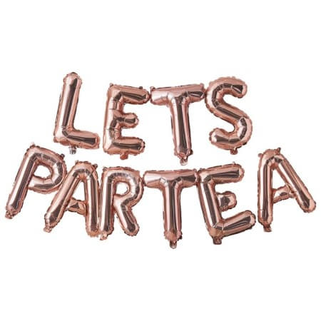 Lets Partea Balloon Bunting I Rose Gold Party I My Dream Party Shop UK