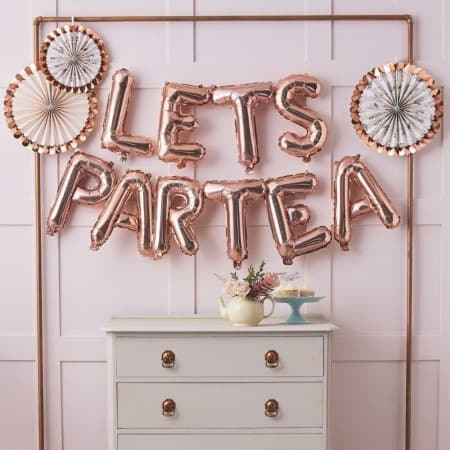 Lets Partea Balloon Bunting I Rose Gold Balloons I My Dream Party Shop UK