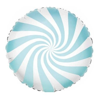 Light Blue Swirl Foil Balloon I Modern Blue Party Decorations I My Dream Party Shop UK
