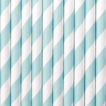 Pale Blue and White Straws Close Up Image I UK