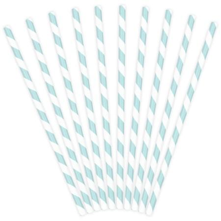 Pastel Blue and White Striped Straws I Blue Party Tableware I My Dream Party Shop UK