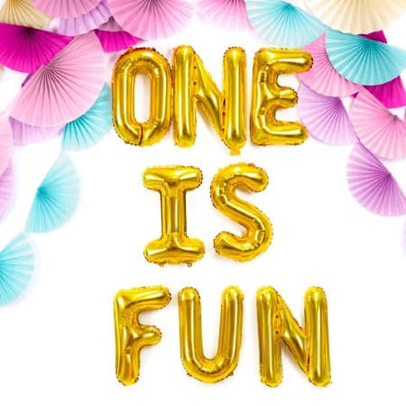 Pale Blue Fan Garland I Modern 1st Birthday Decorations I My Dream Party Shop I UK