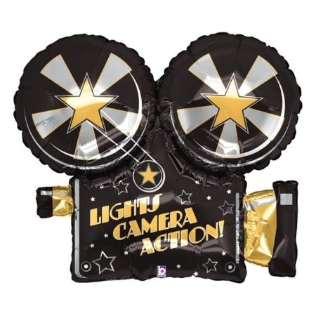 Lights, Camera, Action Foil Balloon I Movie Night Party Decorations I My Dream Party Shop UK