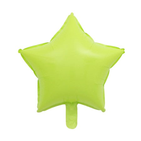 Lime Green Star Shaped Foil Balloons I Cool Foil Party Balloons UK