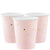 Pastel Pink Cups with Gold Stars I Modern Pink Tableware I My Dream Party Shop 
