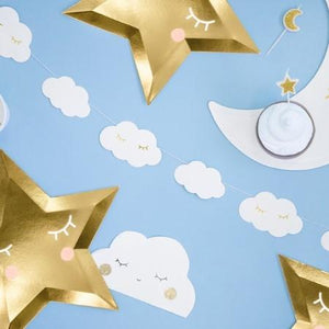 Little Star Cloud Garland I Modern First Birthday Decorations and Supplies I UK