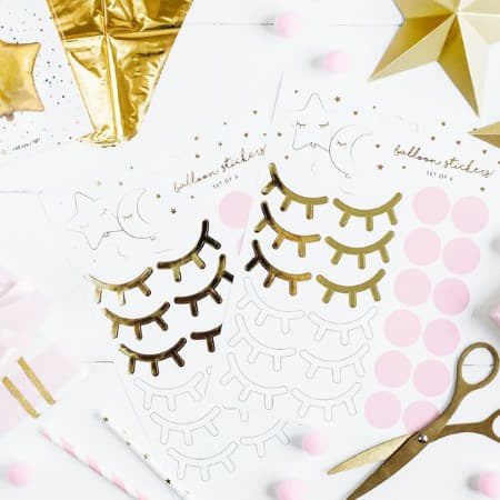 Eyes and Blushes Little Star Party Stickers I Baby Shower Decorations I UK