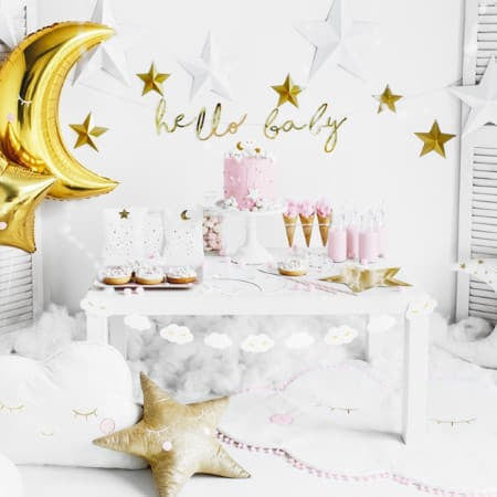 Little Star Cloud Garland I Modern Baby Shower Supplies and Decorations I UK