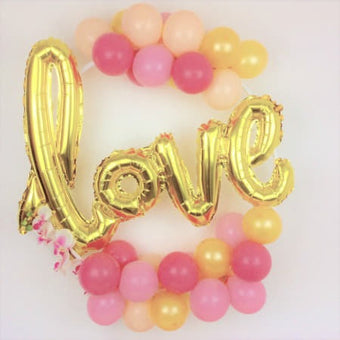 Pink, Gold and Blush Love Balloon Hoop Kit I Modern Balloon Decorations I My Dream Party Shop UK