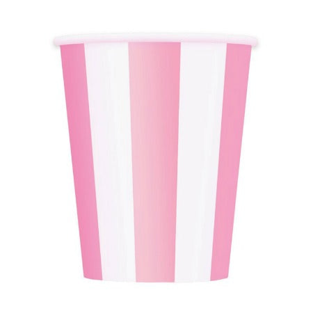 Pink and White Striped Cups I Pretty Pink Tableware I UK