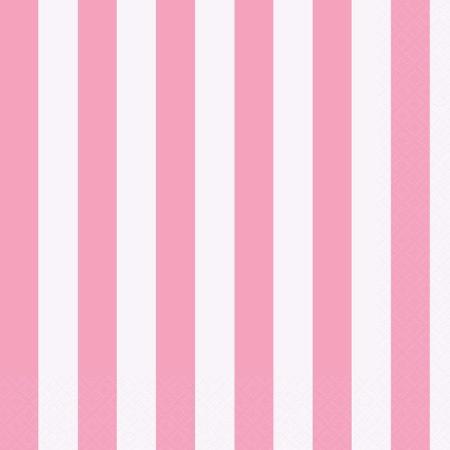 Pastel Pink and White Striped Party Napkins I Pastel Pink Party Tableware I My Dream Party Shop