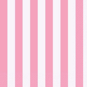 Pastel Pink and White Striped Party Napkins I Pastel Pink Party Tableware I My Dream Party Shop