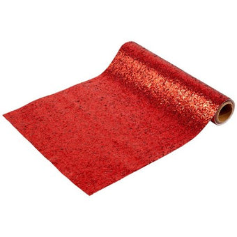 Luxe Red Glitter Table Runner I Christmas Party Tableware I My Dream Party Shop