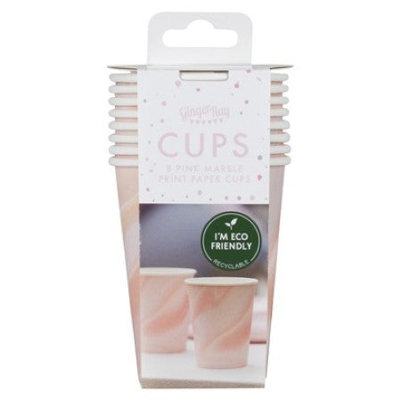 Pink Marble Cups Ginger Ray I Pink Party Supplies I My Dream Party Shop