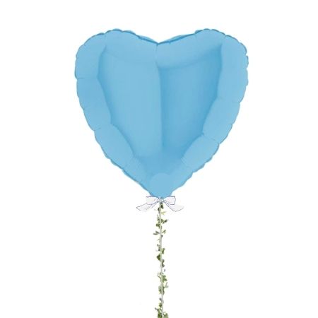 Giant Blue Heart Helium Balloon with Rose Garland I Collection Ruislip I My Dream Party Shop