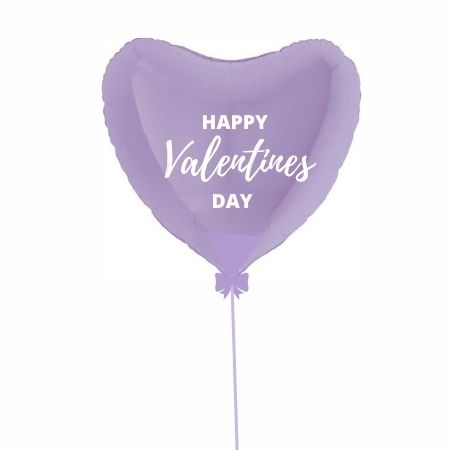 Matt Lilac Personalised Heart Balloon I Valentines Day Balloons I My Dream Party Shop