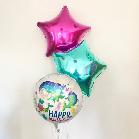 Narwhal Foil Balloons Inflated with Helium I My Dream Party Shop