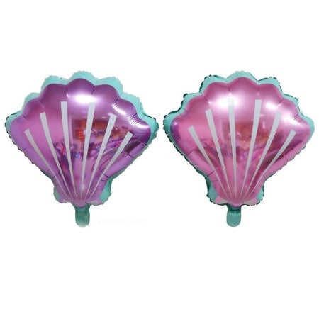 Purple Metallic Mermaid Sea Shell Foil Balloon I Under the Sea Party Decorations I UK