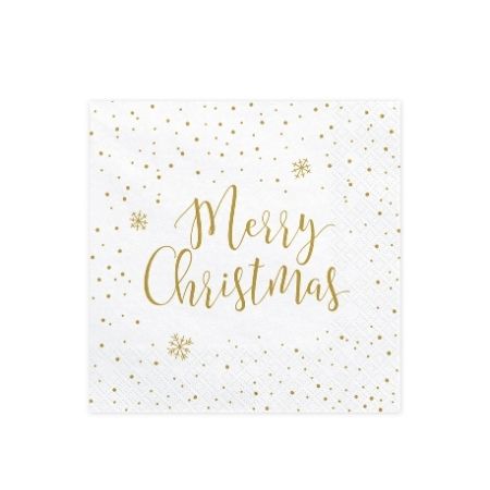 Merry Christmas Napkins I Gold Christmas Tableware I My Dream Party Shop