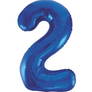 Gigantic Blue Foil Number 2 Balloon, 34 Inches I My Dream Party Shop