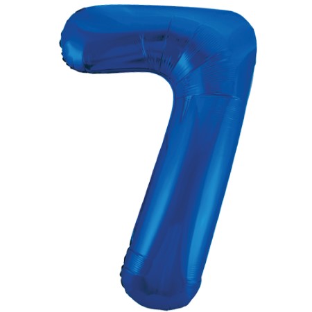 Gigantic Blue Foil Number 7 Balloon, 34 Inches I My Dream Party Shop