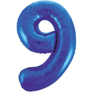 Gigantic Blue Foil Number 9 Balloon, 34 Inches I My Dream Party Shop