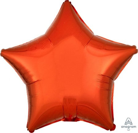 Metallic Orange Star Foil Balloon I Orange Party Supplies I My Dream Party Shop