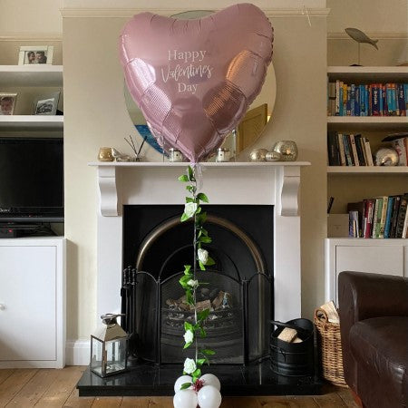 Personalised Pink Valentines Day Heart Balloon I Valentines Balloons Collection Ruislip I My Dream Party Shop
