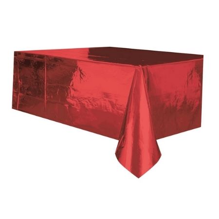 Metallic Red Table Cover I Christmas Party Tableware I My Dream Party Shop