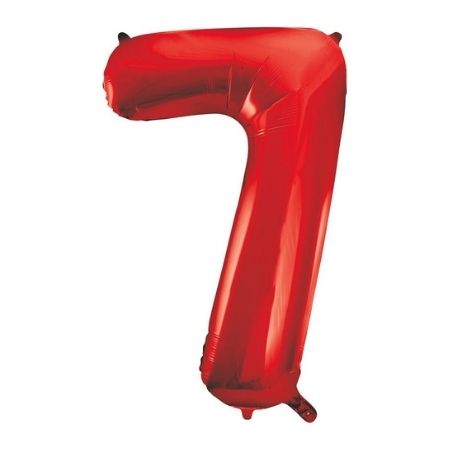 Metallic Red Seven Helium Number Balloon I Helium Balloons Ruislip I My Dream Party Shop