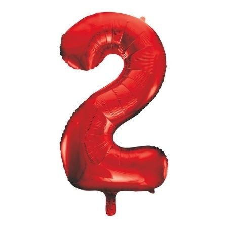 Metallic Red Two Number Balloon I Giant Number Balloons  I My Dream Party Shop