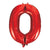 Metallic Red Zero Number Balloon I Giant Number Balloons I My Dream Party Shop