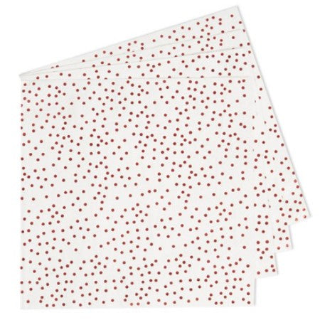 Metallic Red Dot Napkins I Christmas Tableware I My Dream Party Shop