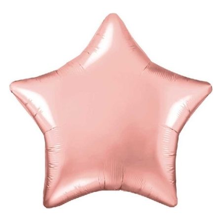 Metallic Rose Gold Star Balloon I Modern Rose Gold Party Decorations UK