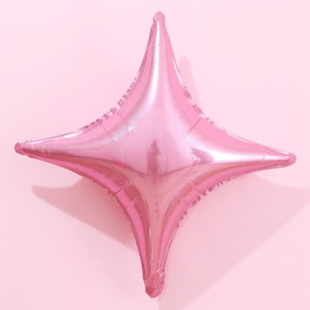 Metallic Pale Pink Quadrangle Star Balloon I Cool Foil Balloons I My Dream Party Shop UK