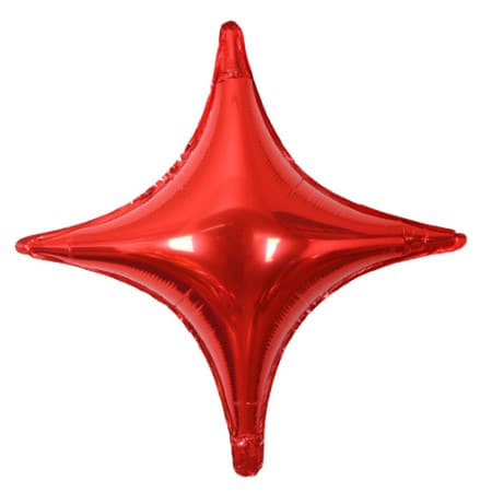 Metallic Red Quadrangle Star Balloon I Red Party Balloons I My Dream Party Shop UK