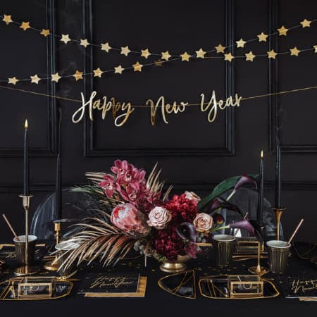 Gold Star Garland I New Year's Eve Decorations I My Dream Party Shop UK