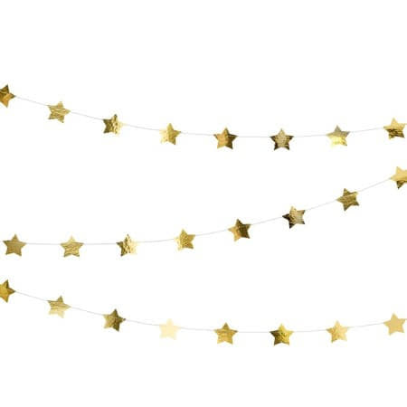 Gold Star Bunting I Metallic Gold Stars I My Dream Party Shop I UK