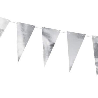 Mini Silver Bunting I Modern Silver Decorations I My Dream Party Shop I UK