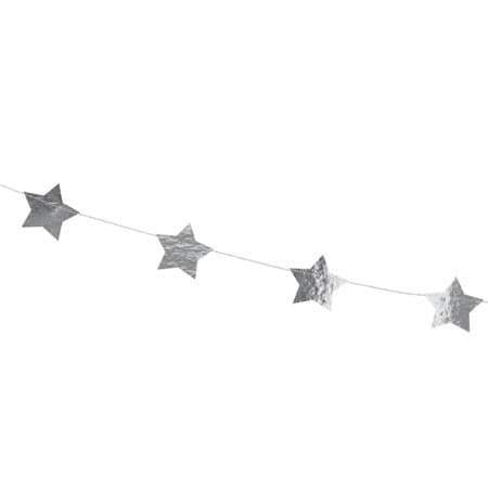 Silver Star Garland I Modern Silver Decorations I My Dream Party Shop I UK